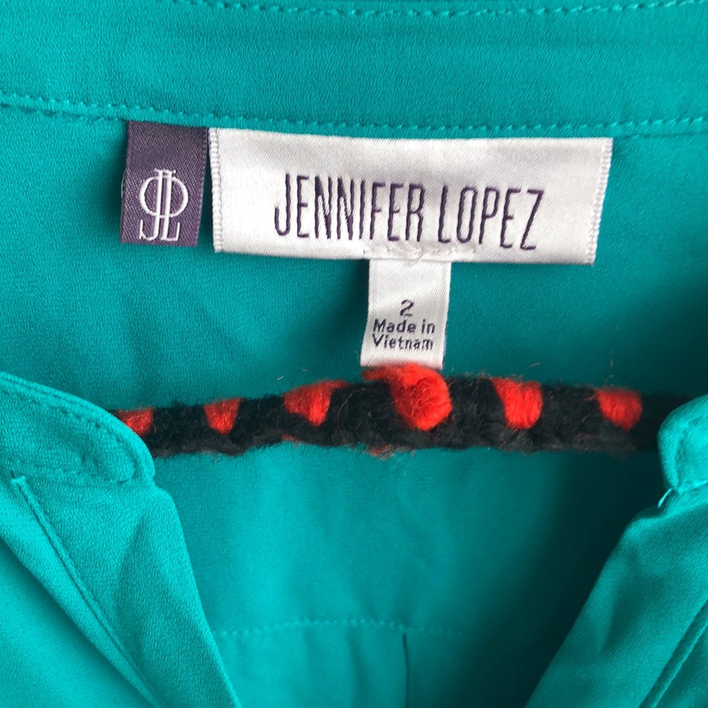 🚫DONATED🚫Jennifer Lopez Teal Romper **HP 5/17/20** - Picture 3 of 6